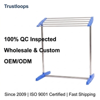 Séchoir à linge pliable en acier inoxydable Trustloops OEM personnalisé, gain de place, pour la maison et le balcon