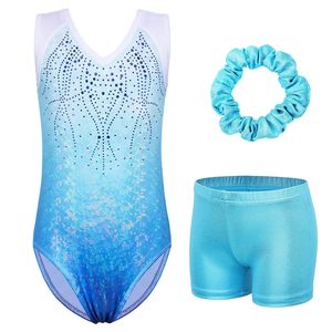 Custom Gymnastics Clothing With Tumbling Dance Shorts Bottoms Rhinestones Competition Leotards Gymnastics Girls