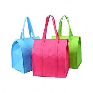 Sac isotherme pour déjeuner en tissu non tissé en gros, sac isotherme écologique en tissu non tissé avec fermeture éclair, sac à main thermique avec logo personnalisé - Product Image 2