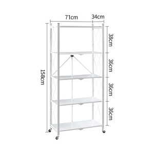 رف رف تخزين منزلي قابل للطي من 5 طبقات - Product Image 2