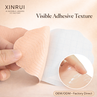 XINRUI Cache-tétons triangulaires push-up, adhésifs invisibles réutilisables, sans couture, motif floral, lingerie intime pour femme
