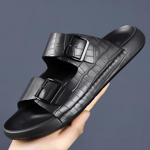 <span class=keywords><strong>Sandales</strong></span> d'été pour hommes, pantoufles de loisirs, antidérapantes, résistantes à l'usure, chaussures de plage, <span class=keywords><strong>cuir</strong></span> véritable, tendance, toutes occasions - Product Image 6