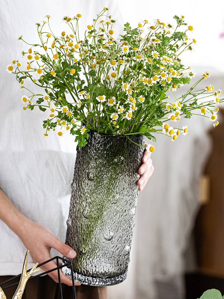 Factory Produced Wholesale Table Cylinder Big Recycled Glass Vase