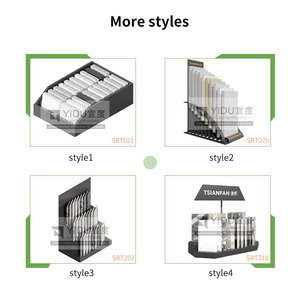 Chất lượng cao đá Countertop hiển thị đứng với thạch anh Countertop Rack và kim loại bảng hiển thị signage - Product Image 4