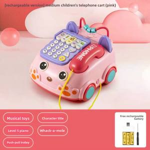 Jouet Téléphone Bilingue en Bois pour Enfants, Téléphone Fixe Éducatif, Piano Musical, Éducation Précoce pour Bébé, Histoire Apaisante - Product Image 6