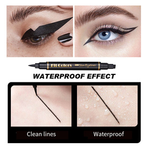<span class=keywords><strong>Eyeliner</strong></span> 2 en 1 Pro, Tampon <span class=keywords><strong>Eyeliner</strong></span> Ailé Maquillage Waterproof, Crayon <span class=keywords><strong>Eyeliner</strong></span> Liquide Noir - Product Image 4