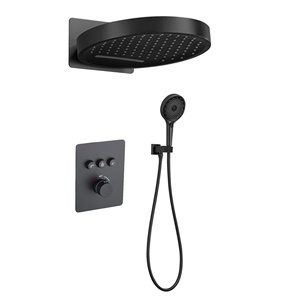 Mezclador de Agua Fría y Caliente Xinxi, Empotrado en Pared, de Cobre Cromado, con Botón de Presión y Pantalla Digital, Ducha de Lujo Ligera FL-6056, Diseño Minimalista - Product Image 1
