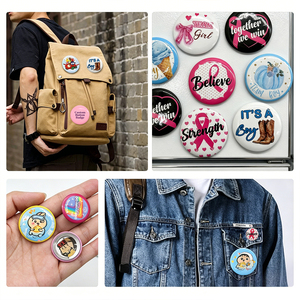 Badge en métal personnalisable de 25 mm pour la vente en gros, estampage 3D, artisanat DIY, badge décoratif en métal pour vêtements de mode - Product Image 6