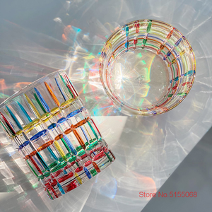 Verres à <span class=keywords><strong>whisky</strong></span> en cristal multicolores <span class=keywords><strong>de</strong></span> conception italienne Zecchin, verres à <span class=keywords><strong>whisky</strong></span> gothiques à l'ancienne, verres à <span class=keywords><strong>whisky</strong></span> peints à la main, couleur éblouissante - Product Image 4