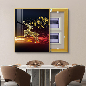 अमूर्त पशु चित्र घर सजावट के लिए इलेक्ट्रिक मीटर बॉक्स पावर स्विच कवर कवर क्रिस्टल पोर्सिलेन दीवार पेंटिंग - Product Image 2