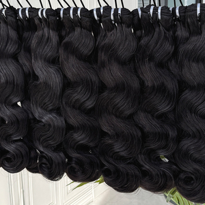 Extensiones de Cabello Natural Negro con Ondas Suaves, Cabello Humano Suave con Doble Trama, Paquetes de Cabello Grueso y Voluminoso para Salones y Proveedores de Cabello - Product Image 5