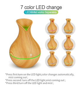 Portable 130ml USB Battery Wood Aroma Diffuser Ultrasonic Cool Mist Humidifier <strong>Knob</strong> Humidity Control 1-Year Warranty Household - Product Image 4