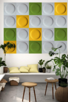 Panneau mural acoustique 3D moderne en feutre PET, dalles insonorisantes pour hall d'hôtel, restaurant, bureau, panneau décoratif mural