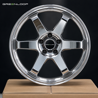 GREENLOOP Maining Forged Chrome Te37 Ultra Saga SL 6061-T6 Velg Tempa dari Paduan Aluminium