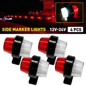 Luces LED de posición laterales rojas y blancas de 12v 24v tipo Lollipop, luces indicadoras LED para espejo retrovisor para camiones Scania, Man y Daf - Product Image 1