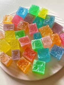 Caramelo de cristal popular al por mayor OEM empaquetado individualmente gemas para masticar con sabor a fruta dulces de cubitos de hielo en embalaje de bolsa - Product Image 6