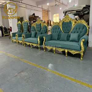 Chaises commerciales de luxe haut de gamme noires à dossier haut, couleur de cuir personnalisable, chaises de banquet, trône royal, canapé à dossier haut - Product Image 1