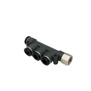 SOVE PKD series internal thread five-way quick pneumatic parts kits connector one-touch pneumatic black connector