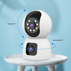 Hot Sell Dual Lens 2.4G Security <strong>Camera</strong> 1080P Wireless Wifi Indoor <strong>Camera</strong> with 2 <strong>Way</strong> <strong>Talk</strong> Plug in Home Baby Pet <strong>Camera</strong> - Product Image 3