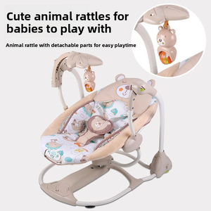 Fauteuil à bascule électrique automatique pour bébé avec musique et télécommande, balancelle pliable pour nouveau-né 0-24 mois avec jouets - Product Image 3