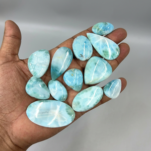 Larimar Azul Natural al por Mayor, Grado AAA, Gemas Sueltas en Cabujón, Formas y Tamaños Variados, de 20 a 30 mm Aprox. - Product Image 2