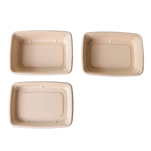EcoFort Premium Oil-Block Structural-Rigidité Compostable Bagasse Burger Box for <span class=keywords><strong>Drive</strong></span>-Thru Restaurants Fast Food Chains - Product Image 1