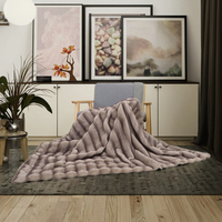 ZT Doux Chaud Épais Fausse Fourrure Vison Couvertures Jeter Minky Couverture pour Canapé Chaise Canapé Lit