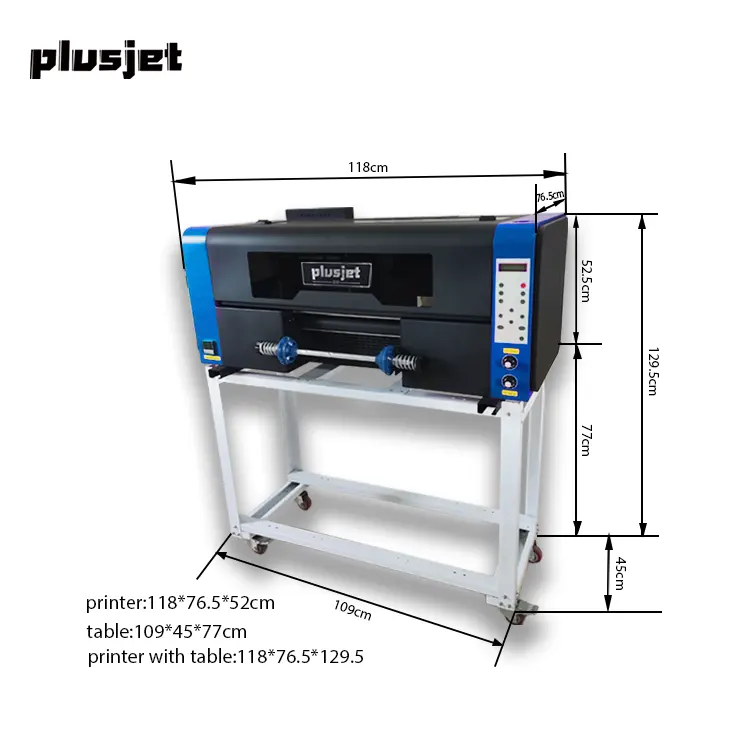 Plusjet Dual XP600 Printhead untuk Epson UV DTF Printer PJ-30W2 30cm kristal Label Printer casing ponsel UV DTF mesin cetak