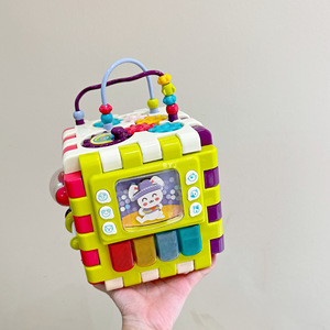 Juguetes Educativos para Bebés Luckykoo, Clasificador de Formas Musical para el Aprendizaje Temprano, Cubo de Actividades con Dibujos Animados - Product Image 2