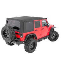 Capote souple pour Jeep Wrangler Unlimited (JK) 4 portes 2010 à 2015, sans habillages de porte, sans quincaillerie de cadre