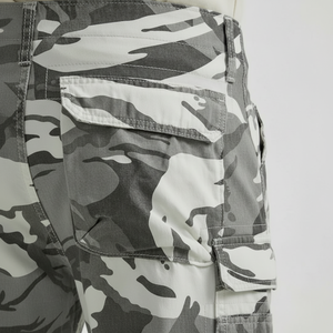 Pantalones cortos cargo de mezclilla de camuflaje Vintage para hombre, pantalones cortos de carga totalmente personalizados transpirables de estilo camuflaje resistente de infantería táctica informal para hombre - Product Image 1