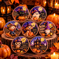 Pièce de monnaie 3D en cuivre pur 999 de 1 oz, motif halloween hibou fantôme dessin animé, impression UV en relief, boîte cadeau, objet de collection souvenir