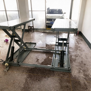 Mid Rise Scissor Car Lift 3.5T Portable Hydraulic Auto Mobile Vehicle <b>Hoist</b> for Tire Service Repair Body Shop Garage L4 L4 - Product Image 2