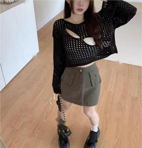 Suéter de Punto de Moda para Mujer, Otoño 2026, con Camisola Calada, Venta al Por Mayor - Product Image 2