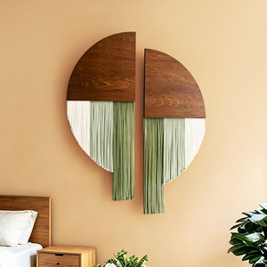 <span class=keywords><strong>Tapiz</strong></span> de <span class=keywords><strong>Pared</strong></span> de Macramé de Algodón Tejido a Mano con Tabla de Madera y Borlas, Decoración de <span class=keywords><strong>Pared</strong></span> Estilo Boho <span class=keywords><strong>para</strong></span> Hotel, Casa de Huéspedes, Sala de Estar - Product Image 1