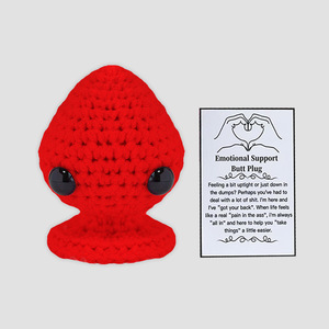 Nuevo Producto Transfronterizo EmotionalSupportPlug - Muñeca Divertida Tejida a Crochet y Hecha a Mano - Product Image 3