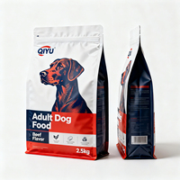 Sac d'emballage personnalisé pour aliments pour chiens en vrac, 25 kg, 5 kg, 10 kg, nourriture sèche pour animaux de compagnie, pochette à fond plat haute barrière avec fermeture éclair