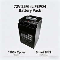 Paket Baterai Lithium Ion 48V/60V/72V 25Ah/50Ah Kustom untuk Sepeda Motor Listrik 2 Roda 3 Roda Baterai Lithium LiFePO4