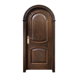 Bonita <span class=keywords><strong>madera</strong></span> Diseño vertical Puerta arqueada <span class=keywords><strong>de</strong></span> <span class=keywords><strong>madera</strong></span> maciza Puerta <span class=keywords><strong>de</strong></span> habitación interior Dormitorio Puerta superior redonda - Product Image 2