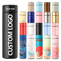 Bouteille d'eau chaude isolée sous vide en acier inoxydable écologique, sans BPA, anti-fuite, avec logo personnalisé, pour une utilisation en extérieur, portable, pour le sport