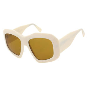 LMA 3499 Fashion Custom Logo Shades Oversized Thick <b>White</b> <b>Frame</b> Tea Lens Women Men <b>Square</b> Eyewear UV400 High Quality Sunglasses - Product Image 5