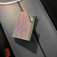 Étui de luxe étincelant en acier inoxydable pour cartes de visite, cartes de crédit, cartes d'identité et billets – Porte-cartes de poche