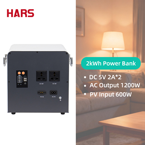 Batterie lithium-ion Lifepo4 220V pour l'extérieur, haute capacité 2kWh, portable, 1200W, banque d'alimentation pour le camping - Product Image 1
