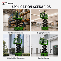 Plateforme élévatrice à ciseaux entièrement électrique Torsen FSJY3 YZ Mini avec direction assistée hydraulique, hauteur maximale de 4,8 m, jambes pliables