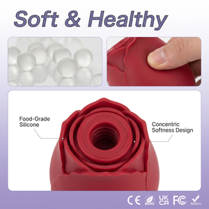 Vibrador de Succión Rosa con Certificación CE FCC RoHS UKCA REACH, 10 Años de Experiencia, Preparación para <span class=keywords><strong>Amazon</strong></span> FBA, Más de 12 Colores - Product Image 4