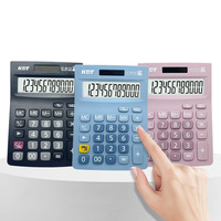 Calculatrice de bureau solaire KDT KT-M120S à 12 chiffres, certifiée CE ROHS, rose, avec logo personnalisé, pour étudiants et écoles (vente en gros)
