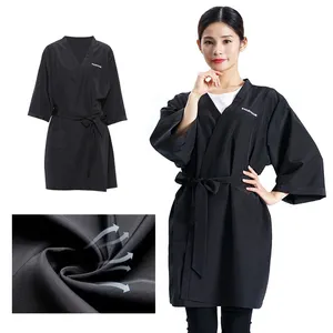 Robe de coiffeur Color Protect avec logo personnalisé, kimono pour cheveux, robe de salon client