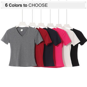 Women's Formal Summer Compressed Cropped T-Shirts Short Sleeve Crop <b>Tops</b> - Product Image 2