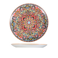 2022 Heiß Begehrter Keramikteller im Boho-Stil, Neues Design, Keramik-Servierteller, 8 Zoll / 10 Zoll Partyteller-Sets