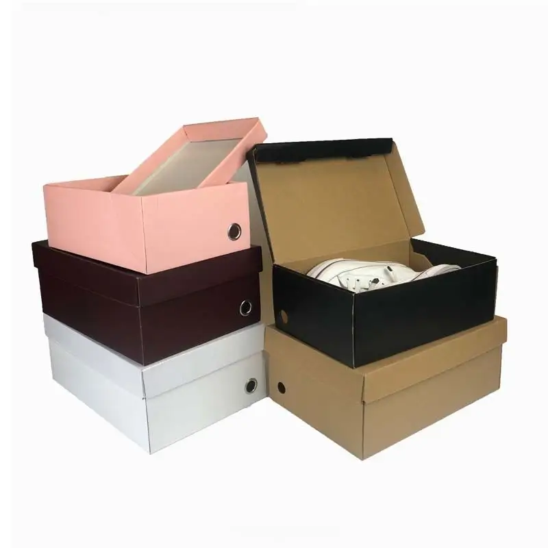 Boîtes d'emballage imprimées personnalisées de haute qualité pour femmes avec boîte à chaussures avec logo